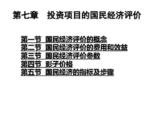 第七章国民经济评价.ppt