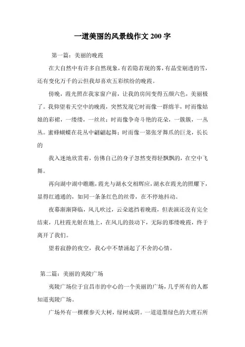 一道美丽的风景线作文200字