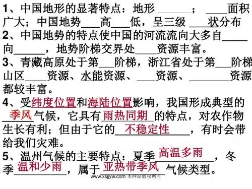 中国地形气候特点及其对人们生产生活的响