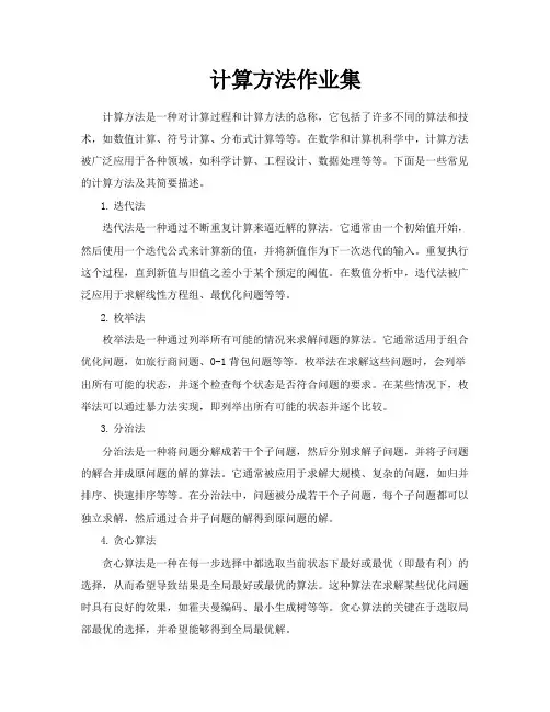 计算方法作业集