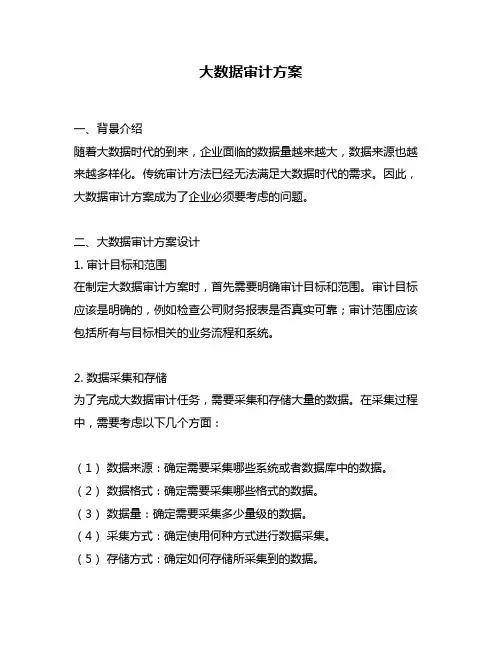 大数据审计方案