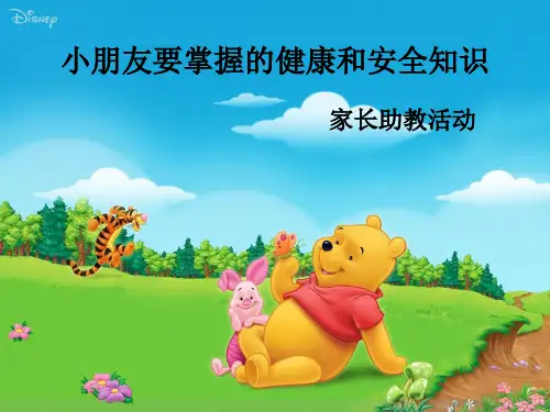 幼儿园助教健康和安全知识课件PPT模板
