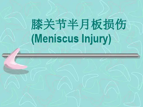 膝关节半月板损伤PPT