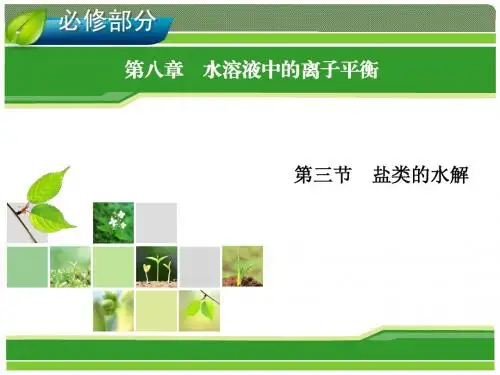 2014年高考一轮化学(人教版)：第8章 水溶液中的离子平衡 第3节
