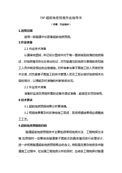 21.TSP超前地质预报作业指导书