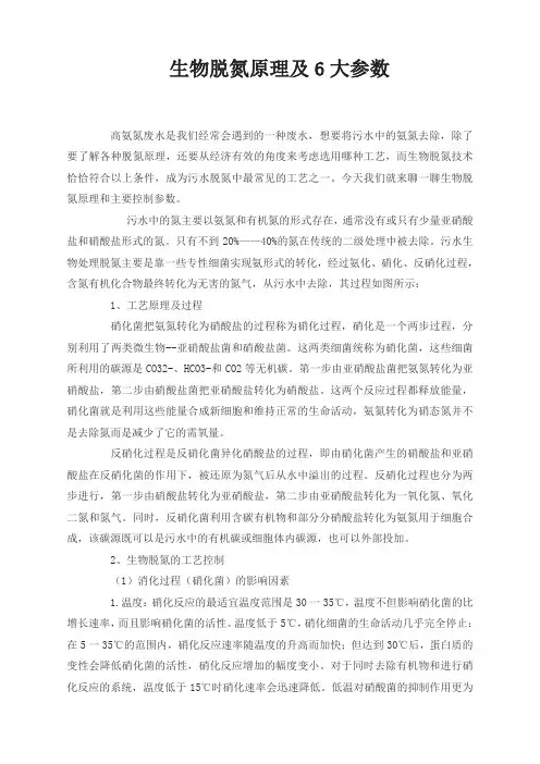 生物脱氮原理及6大参数