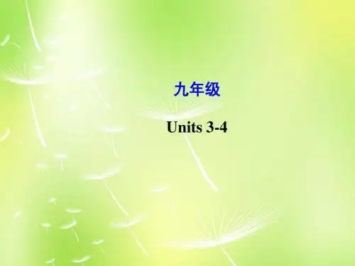 云南师范大学五华区实验中学2014-2015学年中考英语 Units 3-4复习课件 人教新目标版