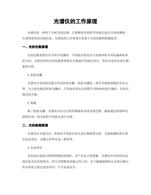 光谱仪的工作原理