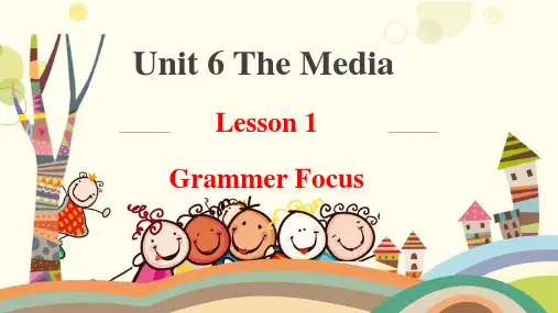 北师大新版高中英语选择性必修二_Unit6 Lesson1 语法课件