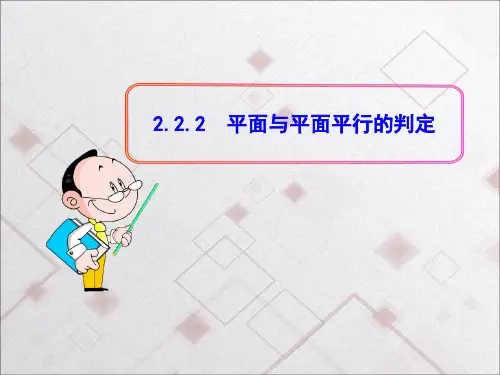 人教A版必修2高中高一PPT课件-2.2.2  平面与平面平行的判定