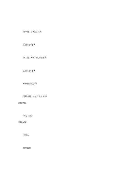 实验汇报ppt.doc