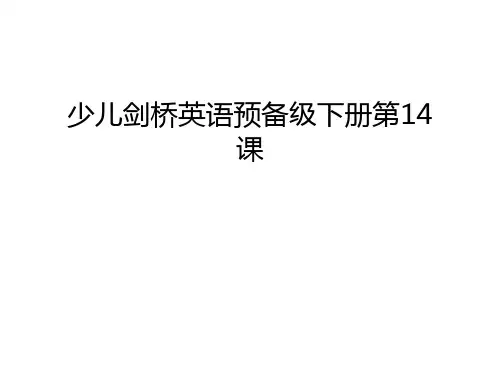 少儿剑桥英语预备级下册第14课讲课教案