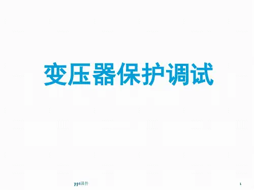 变压器保护调试  ppt课件