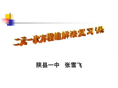 第八章 二元一次方程组 课件3(数学人教版七年级下册)