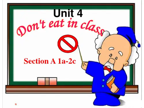 新目标七年级课件PPTUnit 4 Period 1(1a-2c)课件