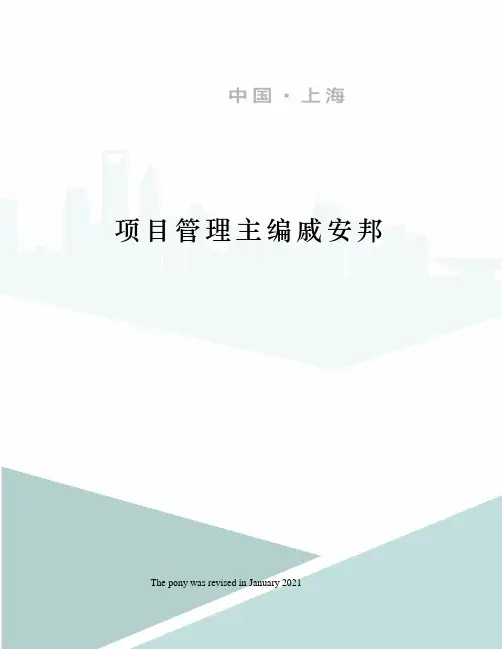项目管理主编戚安邦