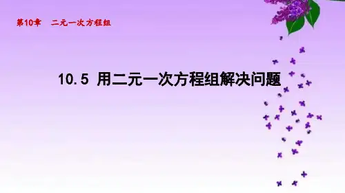 苏科版七年级数学下册_10.5 用二元一次方程组解决问题