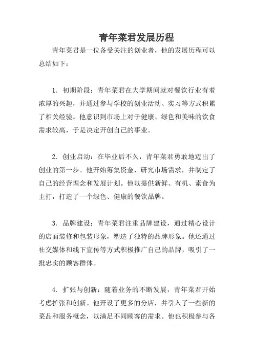 青年菜君发展历程