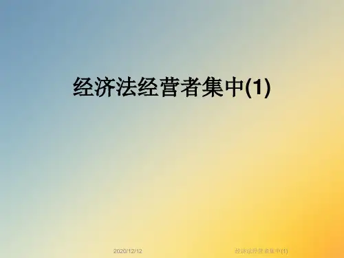 经济法经营者集中(1)
