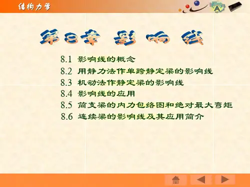 结构力学 第8章影响线