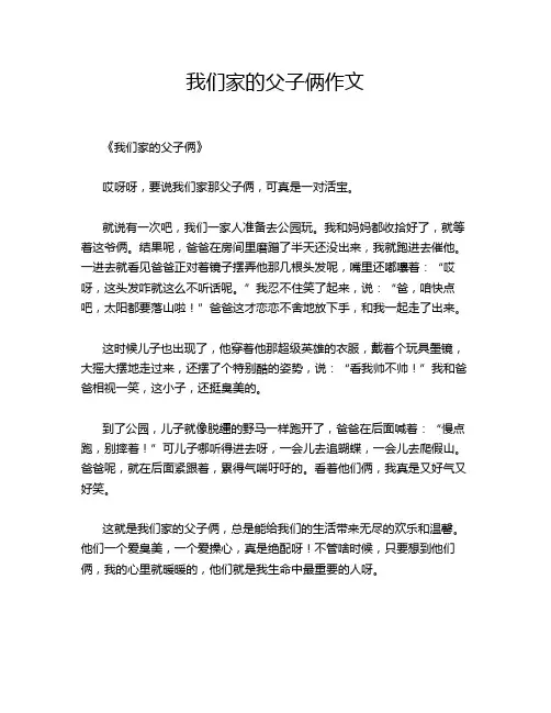 我们家的父子俩作文
