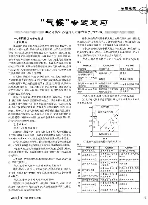 “气候”专题复习