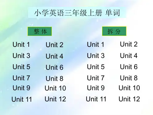 沪教牛津版小学英语三年级上册单词手机版