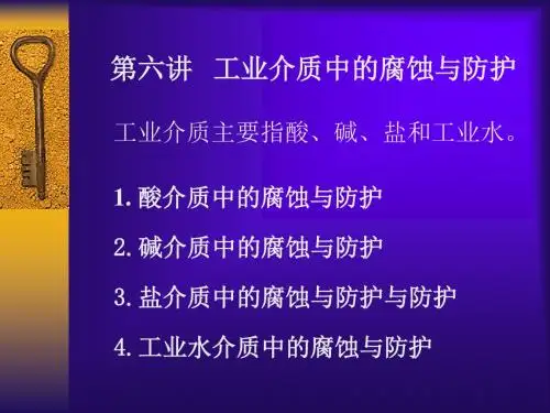 第六讲 工业介质中的腐蚀与防护