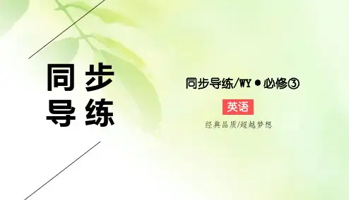 2019-2020学年外研版高中英语必修三同步课件：Module 6 Old and New6-4