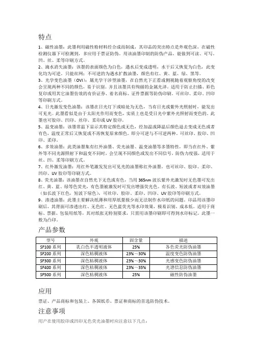防伪油墨