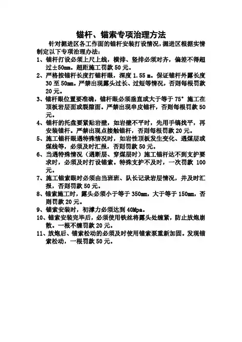 锚杆、锚索专项治理方法