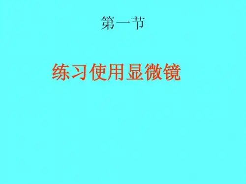 七年级生物 《练习使用显微镜》 ppt课件