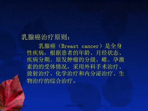乳腺癌放疗讲解培训课件