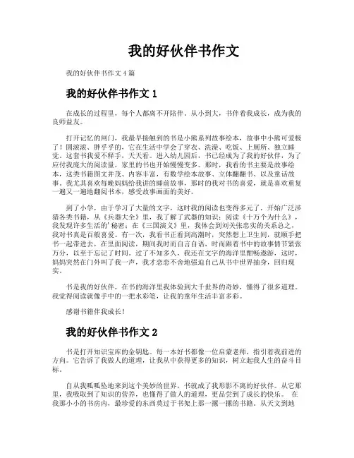 我的好伙伴书作文