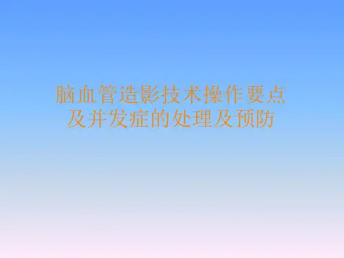 脑血管造影PPT课件