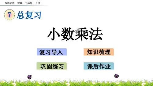 西师大版五年级数学上册总复习7.1 小数乘法 课件