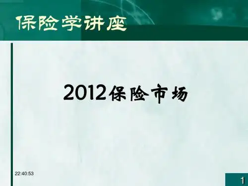 2012保险市场