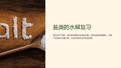 《盐类的水解复习》课件