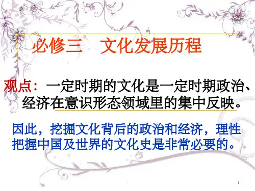 岳麓版高中历史必修三第一单元复习ppt