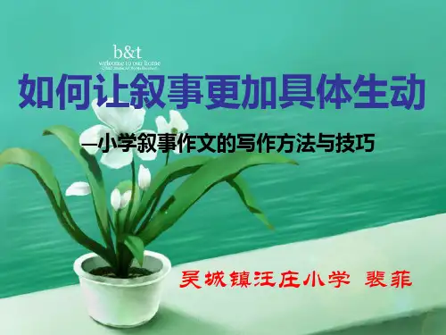 小学叙事作文指导ppt1