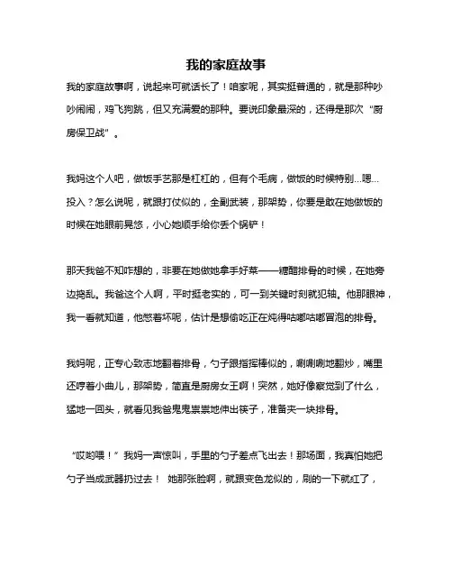 作文《我的家庭故事》