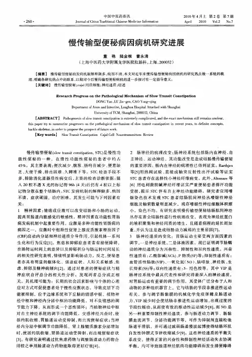 慢传输型便秘病因病机研究进展