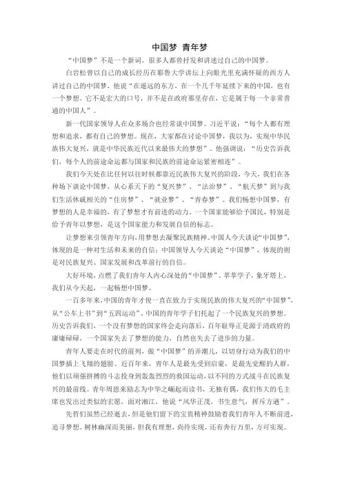 中国梦 青年梦