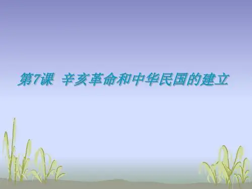 辛亥革命和中华民国的建立优选PPT课件