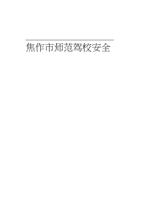 师范驾校安全生产自查表