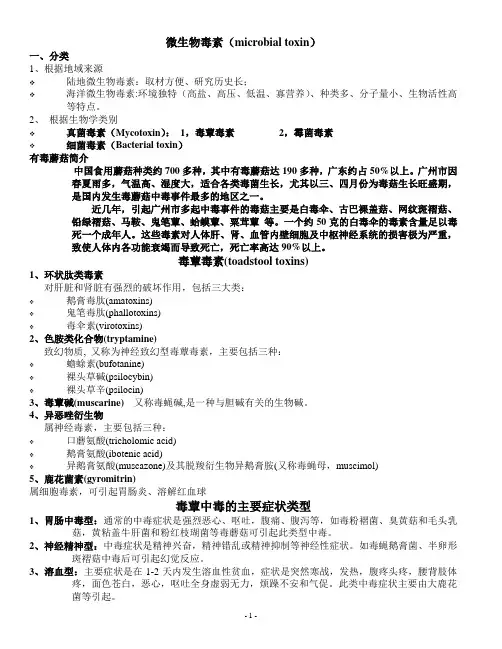 生物毒素-微生物毒素