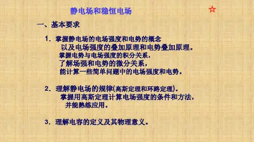 高二物理竞赛静电场和稳恒电场课件(共15张PPT)