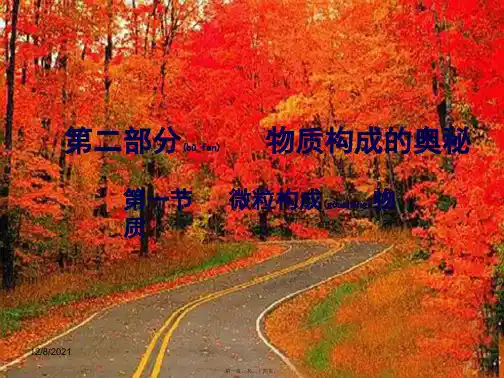 中考化学 第二部分 物质构成的奥秘 第一节 微粒构成物质复习课件