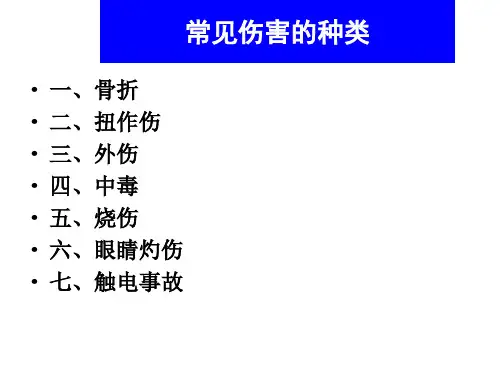 常见伤害种类及急救