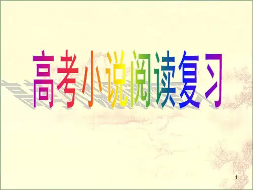 2018高考小说阅读复习(总结)pp课件